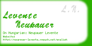 levente neupauer business card